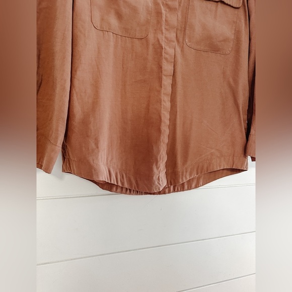Dynamite Button Down Shacket - Light Rust - Size: Large - Picture 5 of 9